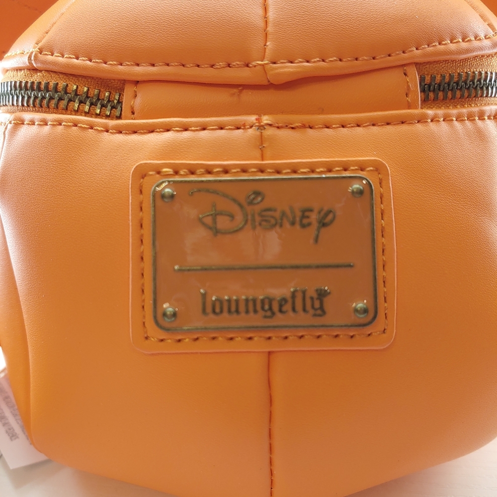 Loungefly Mickey O'Lantern Glow In The Dark Pumpkin Crossbody Bag - Picture 8 of 11